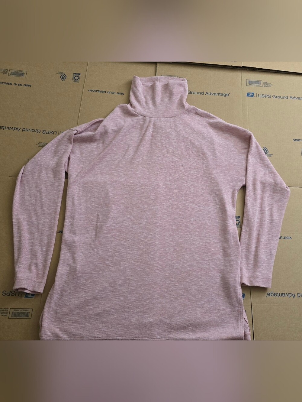 J. Crew Tunic Sweater Vintage Fleece Turtleneck, XL, Pink